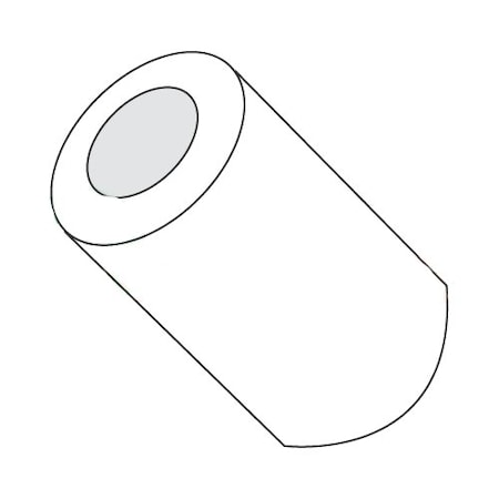 Newport Fasteners Round Spacer, #2 Screw Size, Natural Nylon, 1/4 in Overall Lg, 0.090 in Inside Dia, 1000 PK 329079
